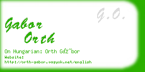 gabor orth business card